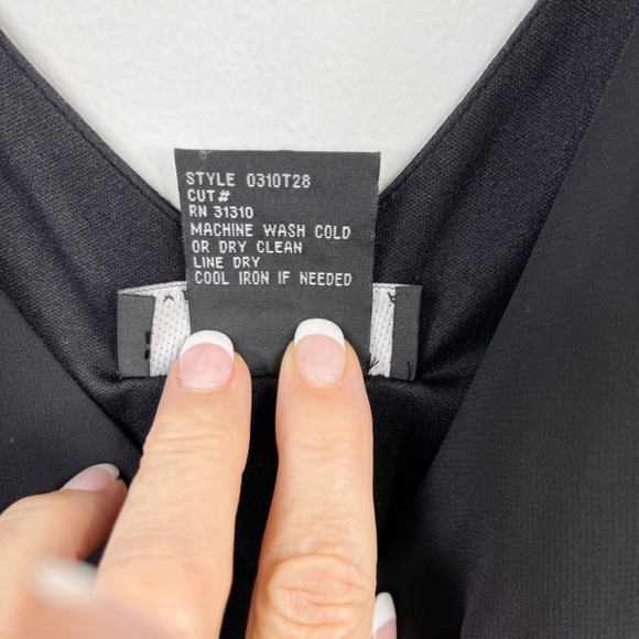 Vintage AGB Dress byer California Black Chiffon Dress – Size 12 - Picture 5 of 6